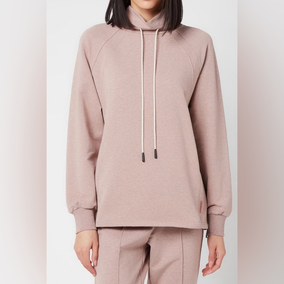 COPY - VARLEY Atlas Side Zip Sweatshirt In Ash Dusty Rose Size L -NO DRAWSTRING - Picture 1 of 15